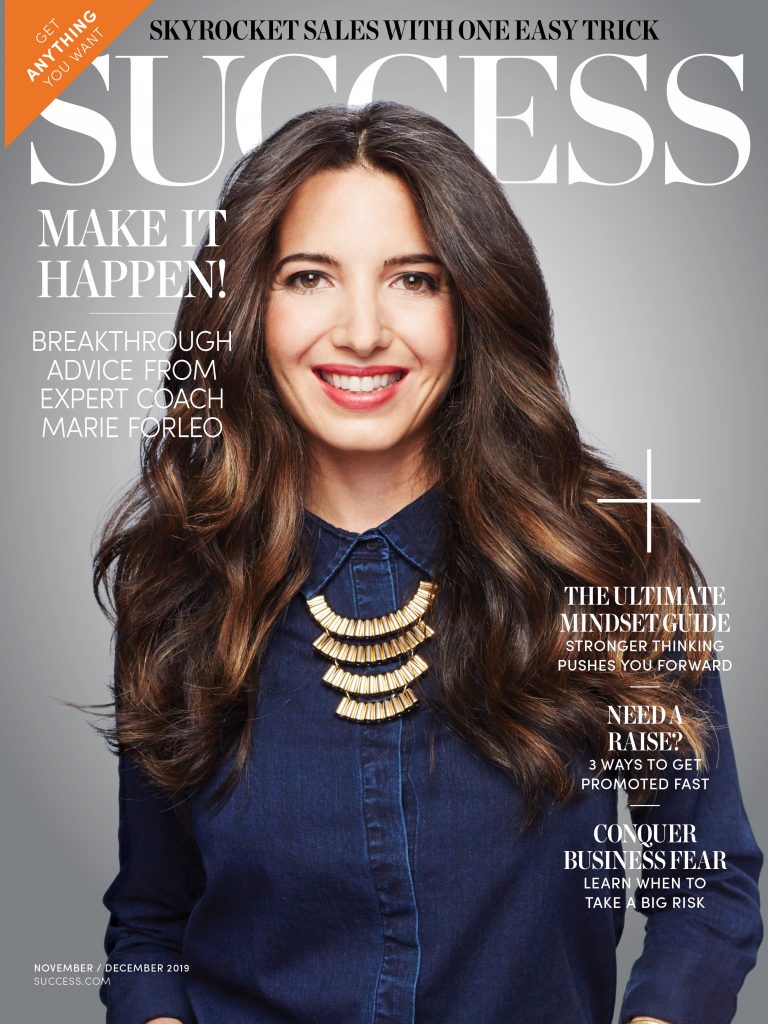 Marie Forleo on the November/December cover of SUCCESS Magainze